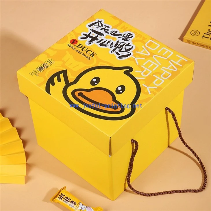 Square Gift Box, Large Snack Packaging, Portable Gift Box