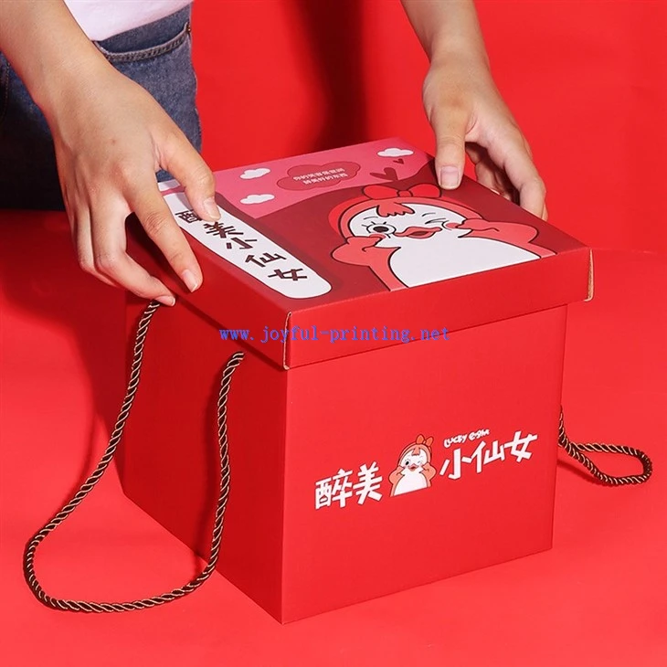 Square Gift Box, Large Snack Packaging, Portable Gift Box